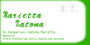 marietta katona business card